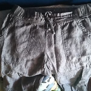 Athleta Linen Crop Pants